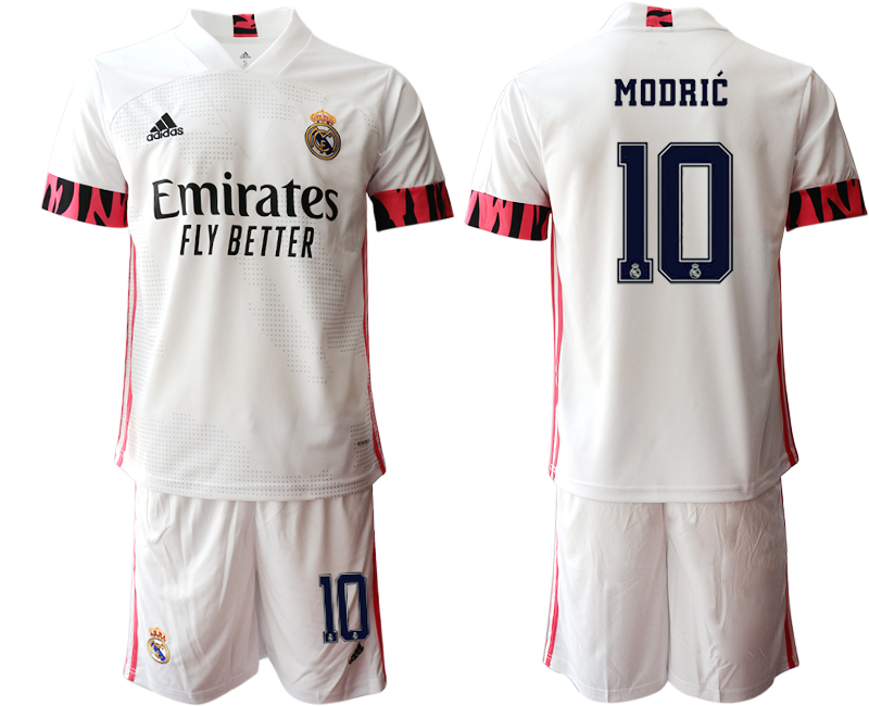 Men 2020-2021 club Real Madrid home #10 white Soccer Jerseys1